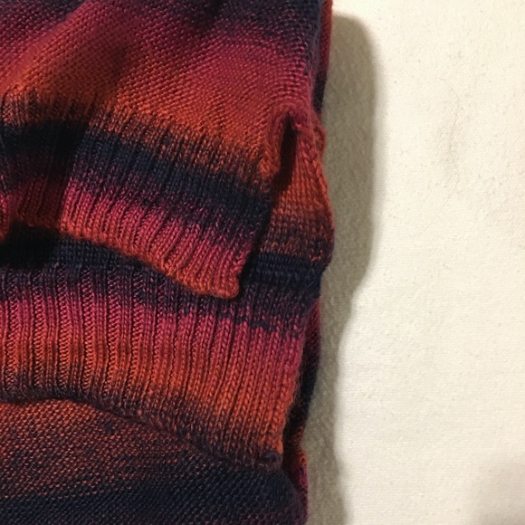 Westbound Petites size large brick and navy muted stripe sweater, lightw… - Picture 3 of 7